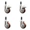 Service Caster 4 Inch 316SS Maroon Poly Swivel 1-1/8 Inch Stem Caster Lock Brake SCC, 2PK SS316TTLEX20S414-PPUB-MRN-2-S-2-118 - alternate 1